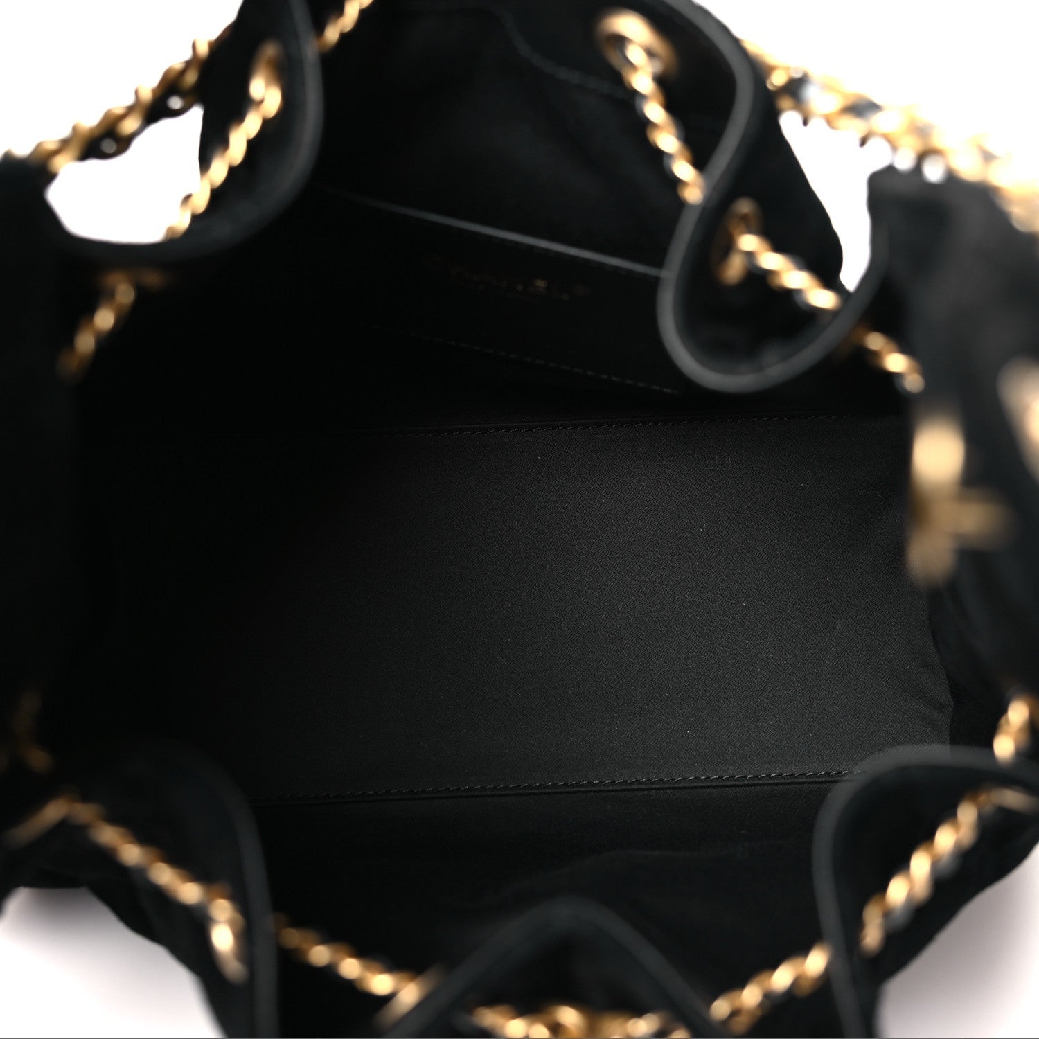 Chanel Suede Quilted Small Chanel 25 Handbag Black