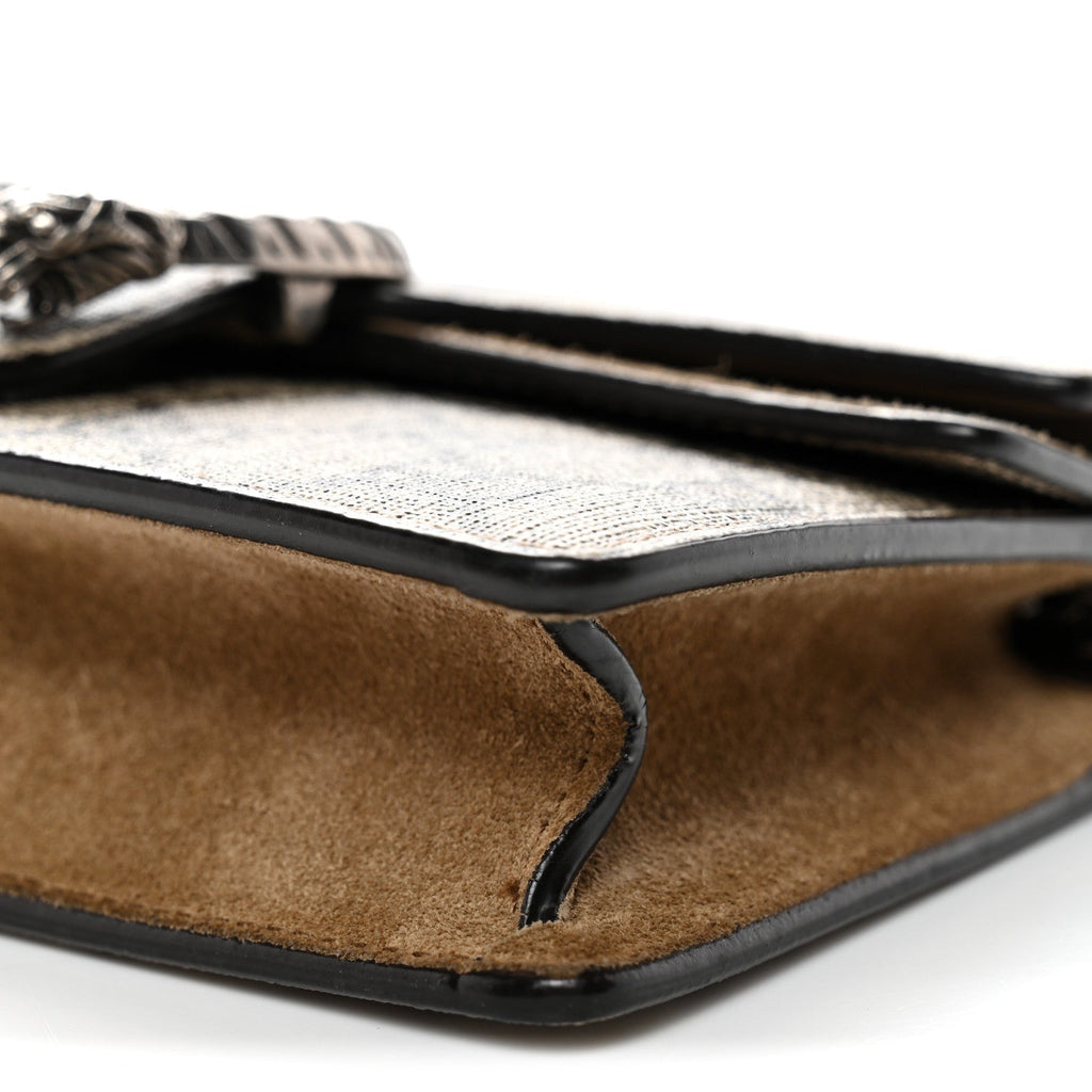 Gucci GG Supreme Monogram Super Mini Dionysus Shoulder Bag Taupe