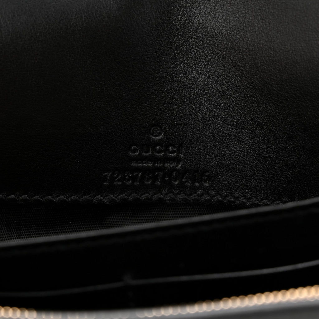 Gucci Calfskin GG Matelasse Chain Wallet Black