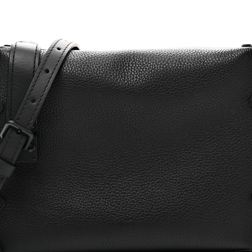 Louis Vuitton Calfskin Side Trunk MM Black