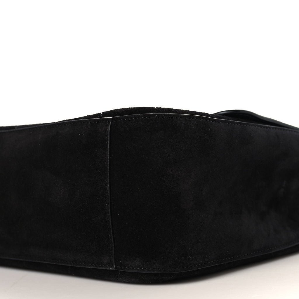 Chanel Suede Calfskin Small Souplissimo Maxi Flap Black