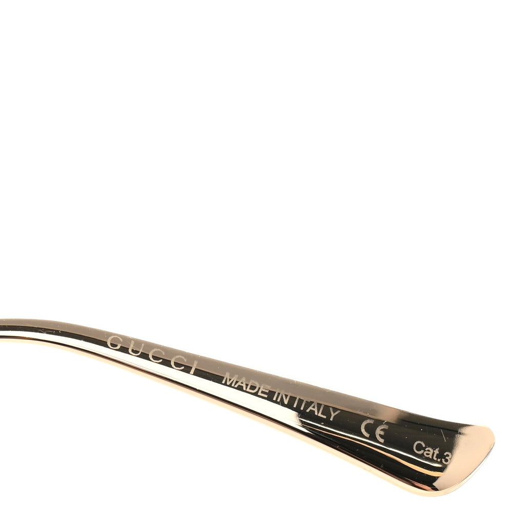 Gucci Metal Oversized Round Frame GG0225S Sunglasses Gold