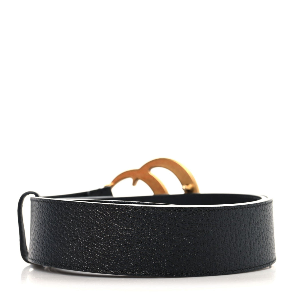 Gucci Textured Calfskin Double G 40mm Belt 95 38 Black
