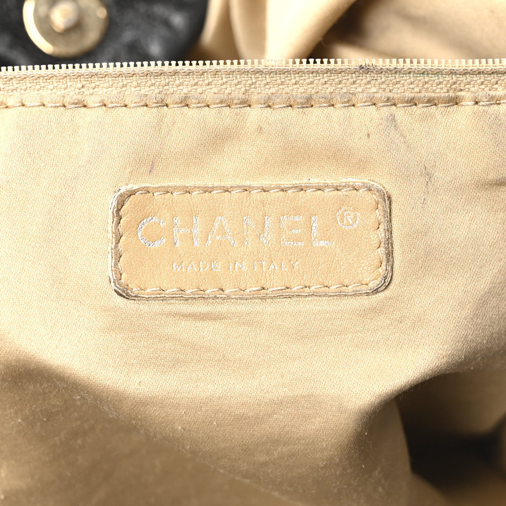 Chanel Vinyl XL Rock and Chain Flap Black