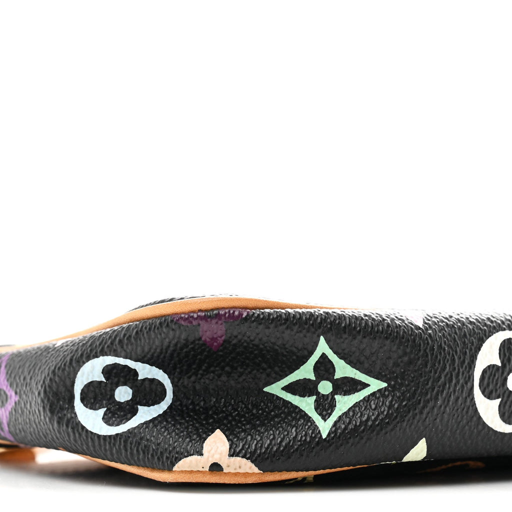 Louis Vuitton Monogram Multicolor Pochette Accessories Black