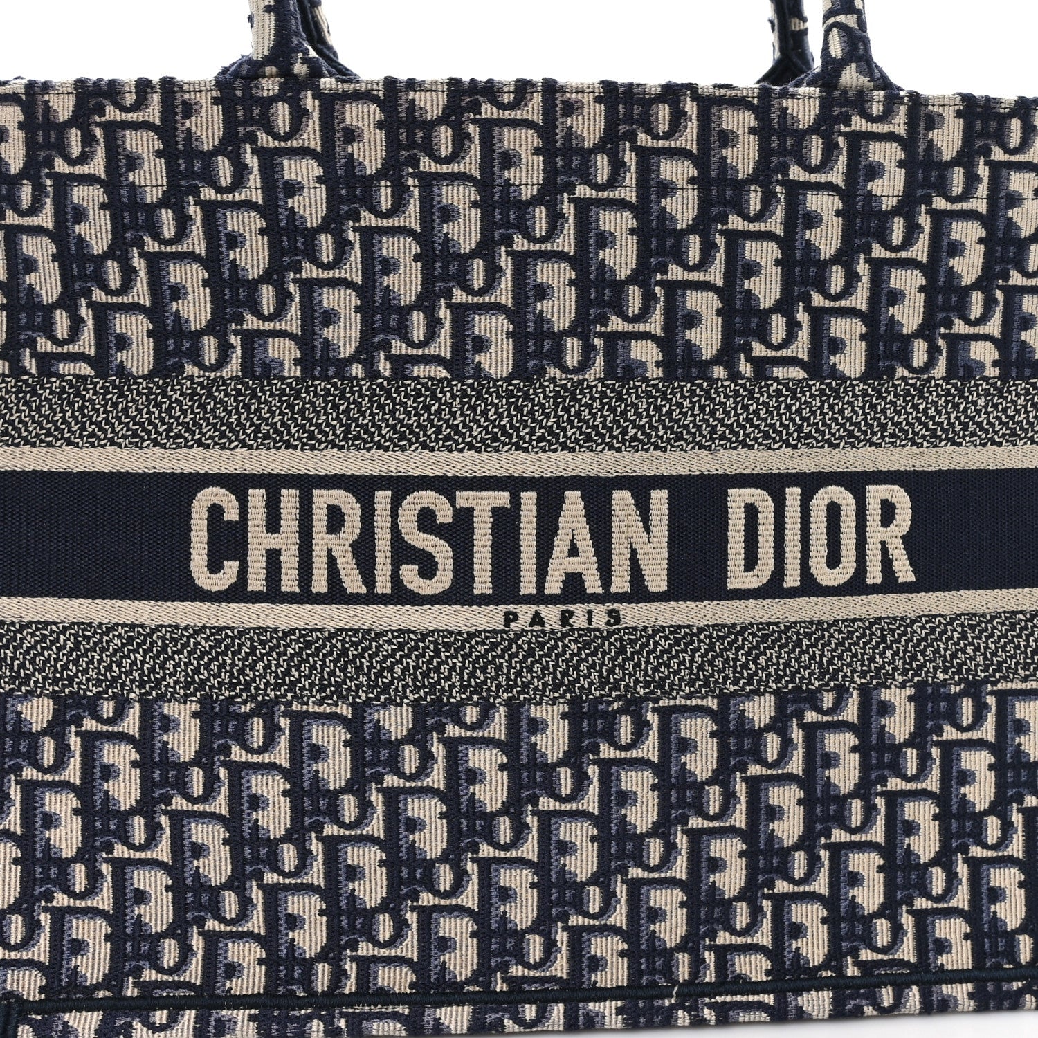 Christian Dior Oblique Medium Book Tote Blue Multicolor