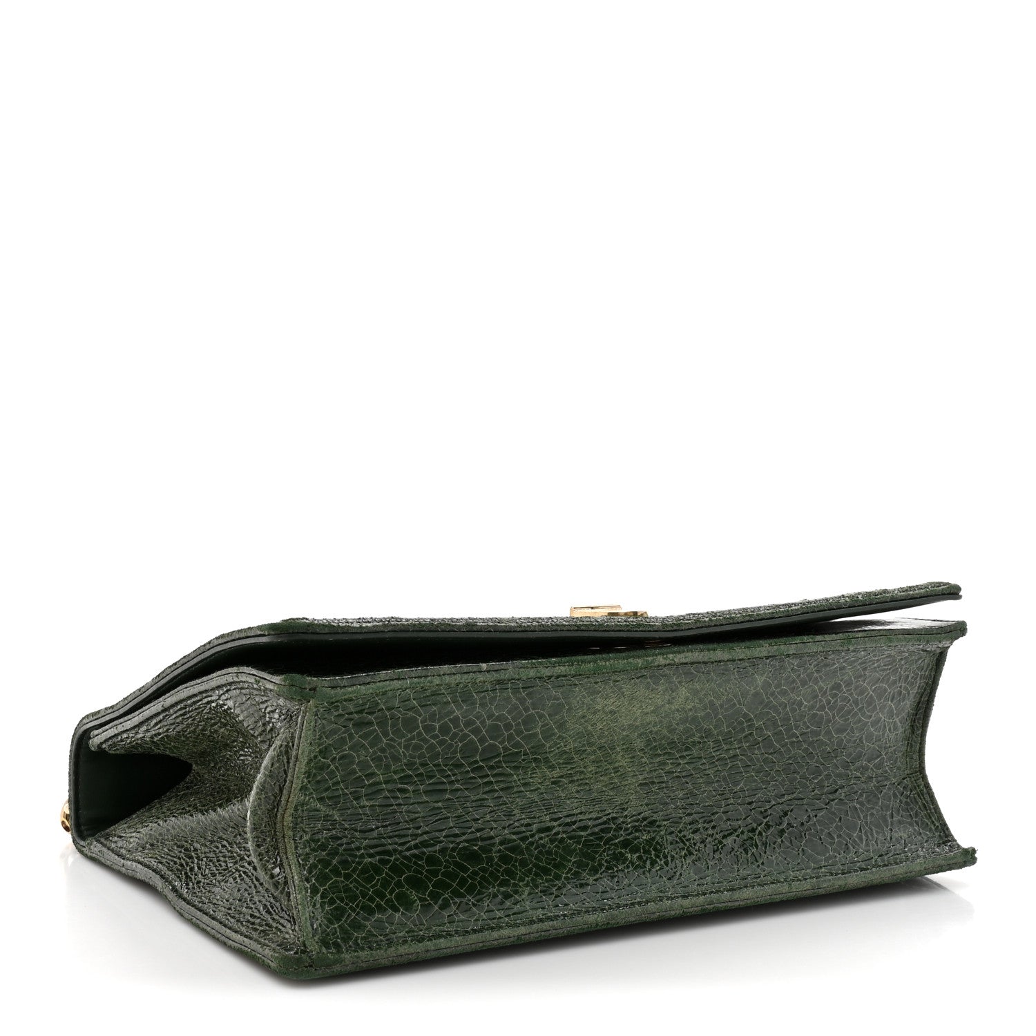 Christian Dior Ceramic Effect Deerskin Large Diorama Flap Bag Malachite Green