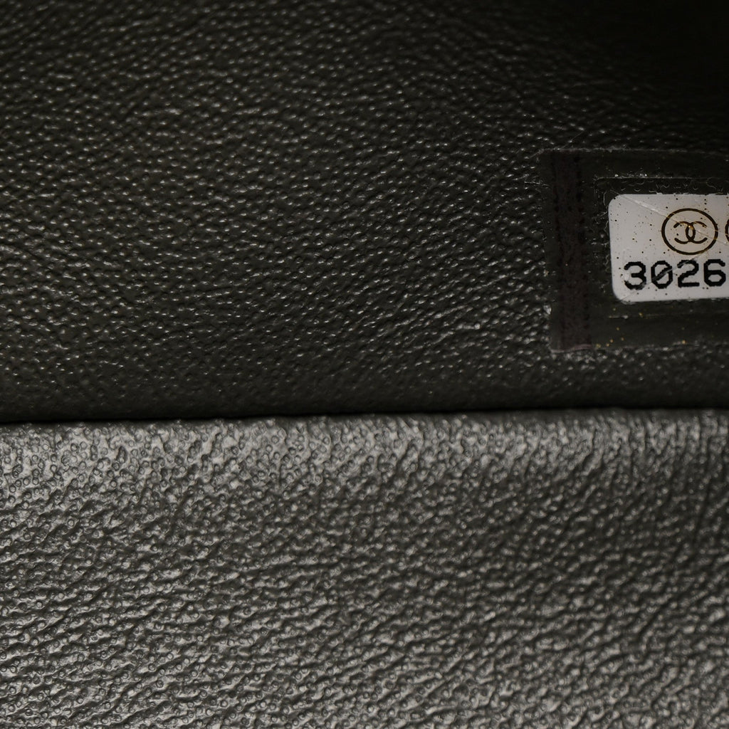 Chanel Lambskin Quilted Mini Rectangular Flap Dark Grey