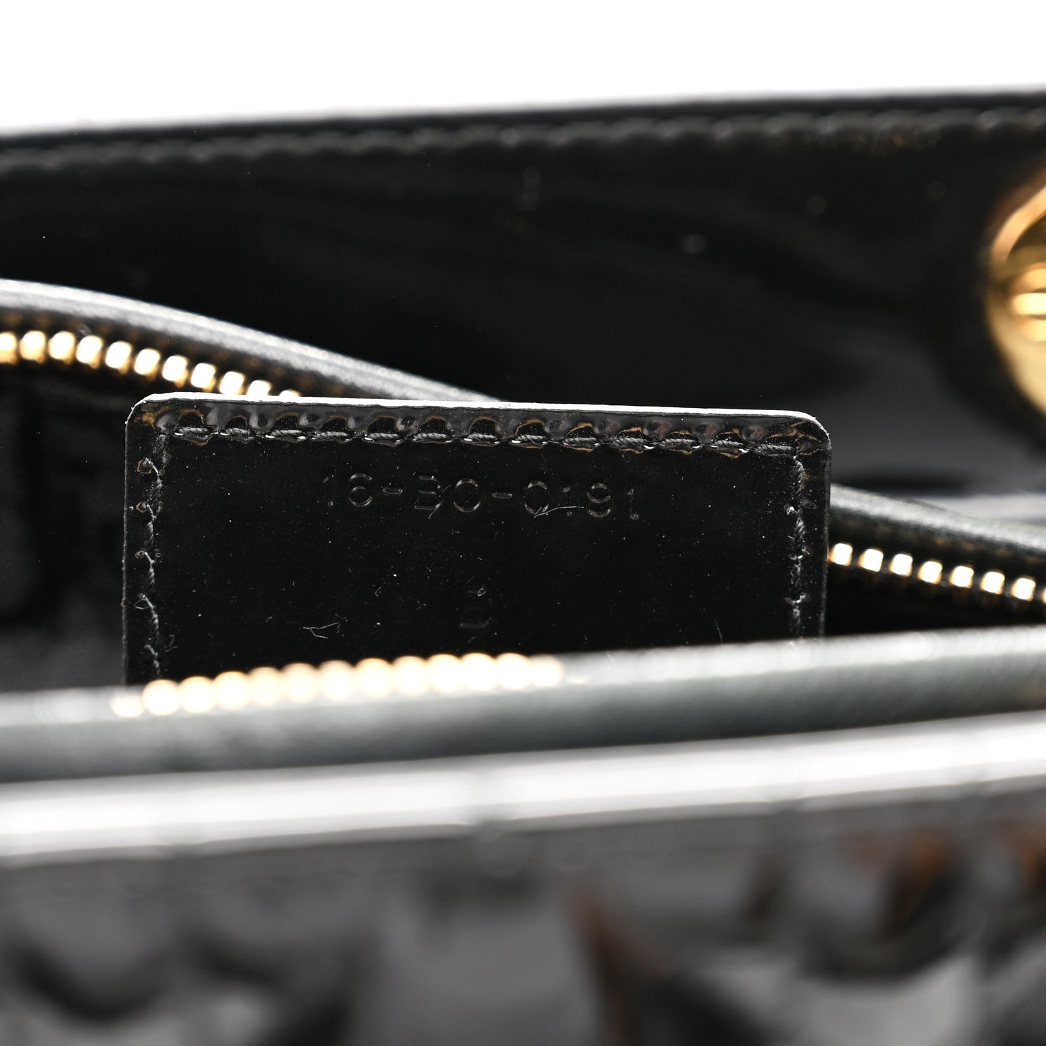 Christian Dior Patent Cannage Large Lady Dior Black