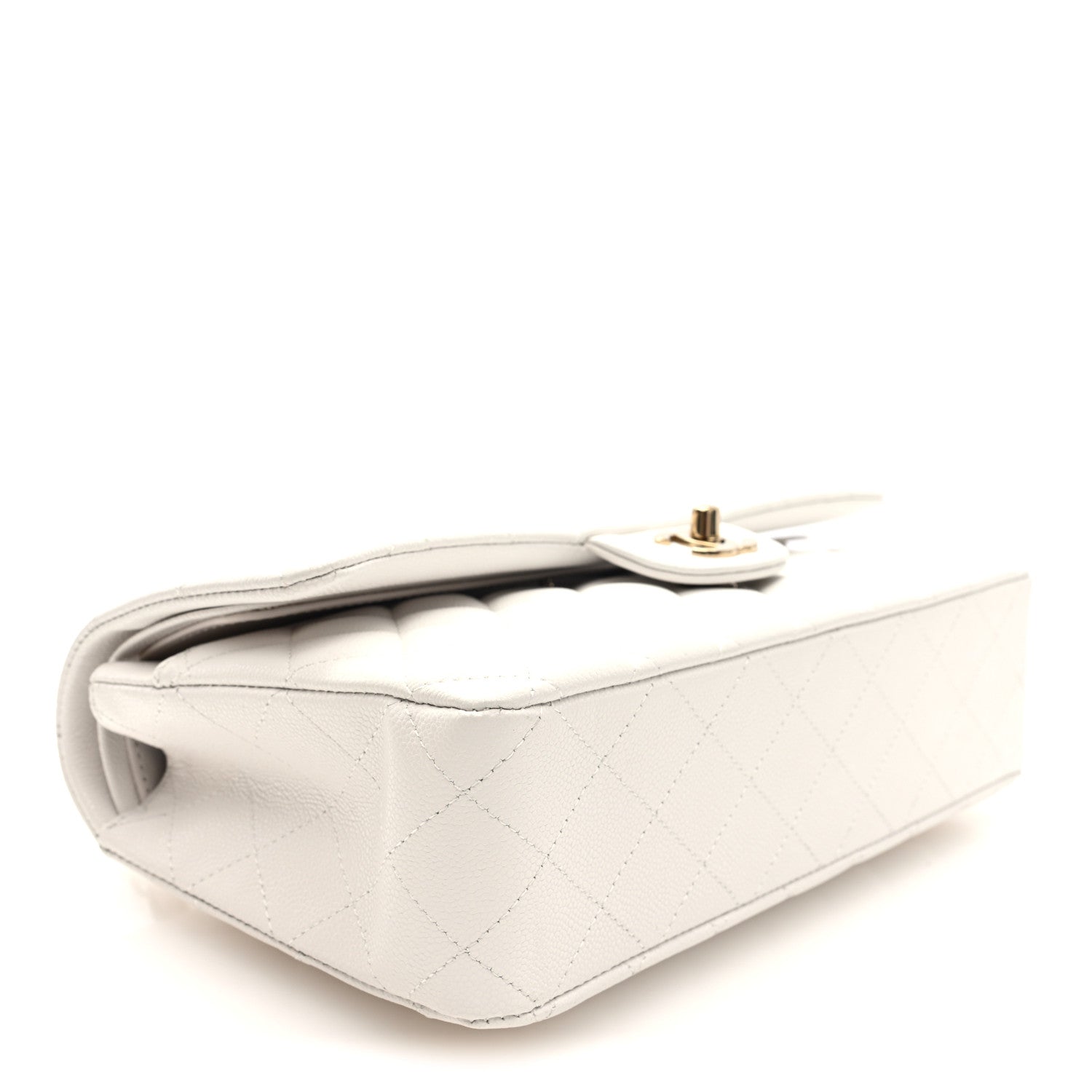 Chanel Caviar Quilted Medium Double Flap White