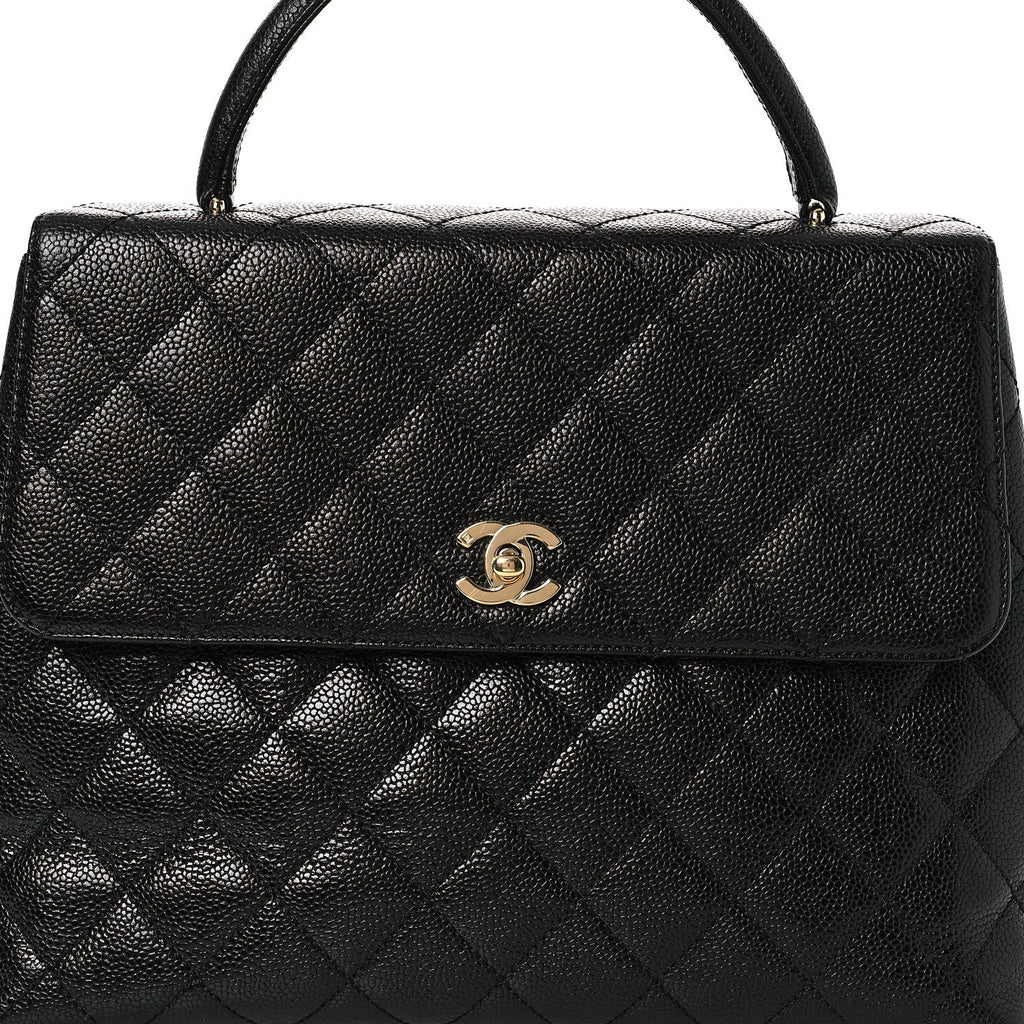 Chanel Caviar Quilted Jumbo Kelly Flap Black