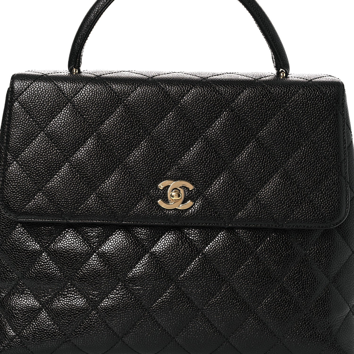 Chanel Caviar Quilted Jumbo Kelly Flap Black