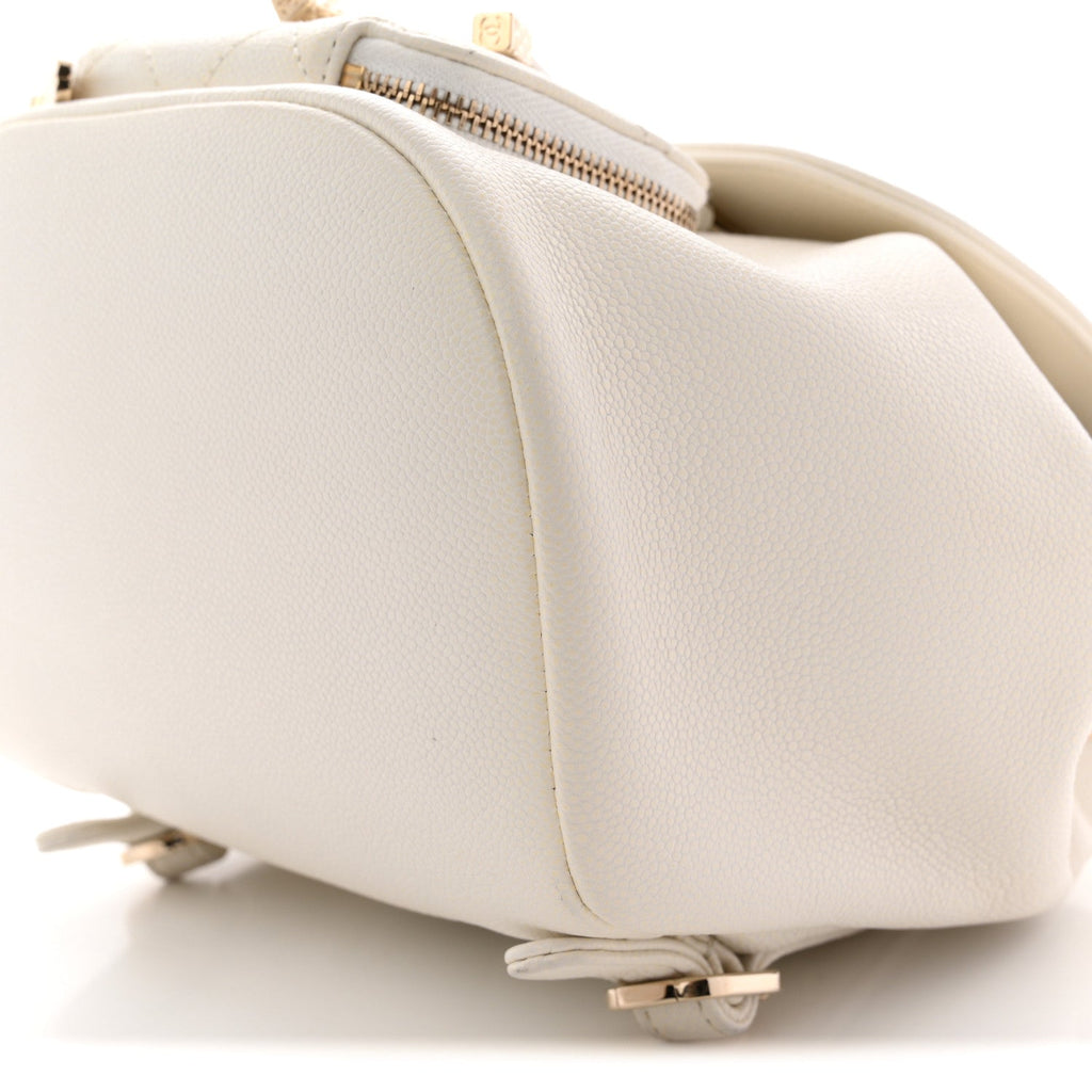 Chanel Caviar Quilted Mini Business Affinity Backpack White