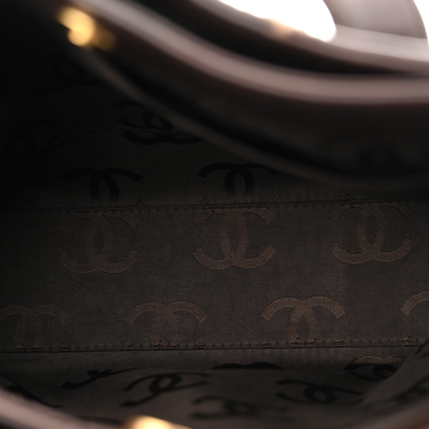 Chanel Calfskin Wild Stitch Tote Brown