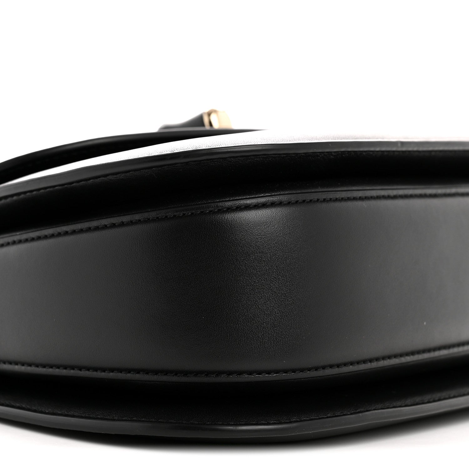 Gucci Boarded Dyana Lux Calfskin Web Monochrome Small Bamboo 1947 Top Handle Bag Black