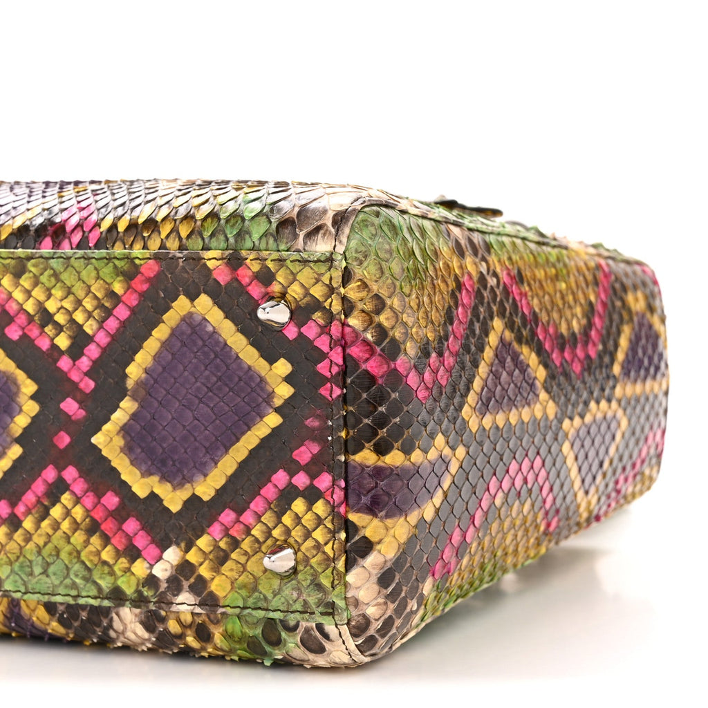 Christian Dior Snakeskin Medium Lady Dior Multicolor