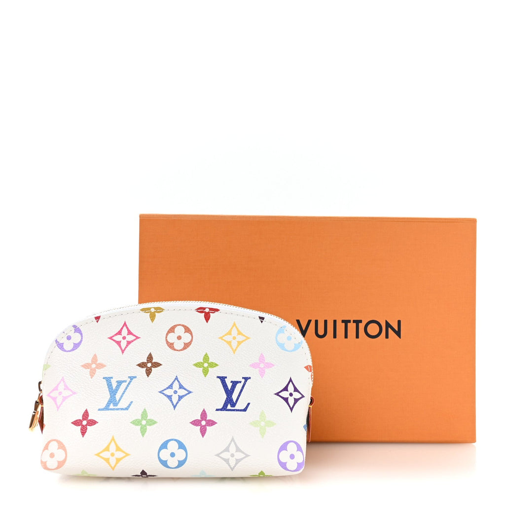 Louis Vuitton LV x TM Monogram Multicolor Cosmetic Pouch PM White