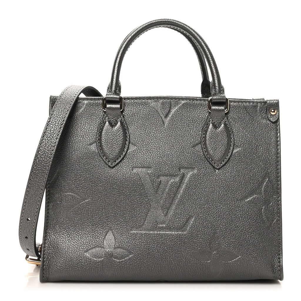 Louis Vuitton Metallic Empreinte Monogram Giant Onthego PM Gun Metal