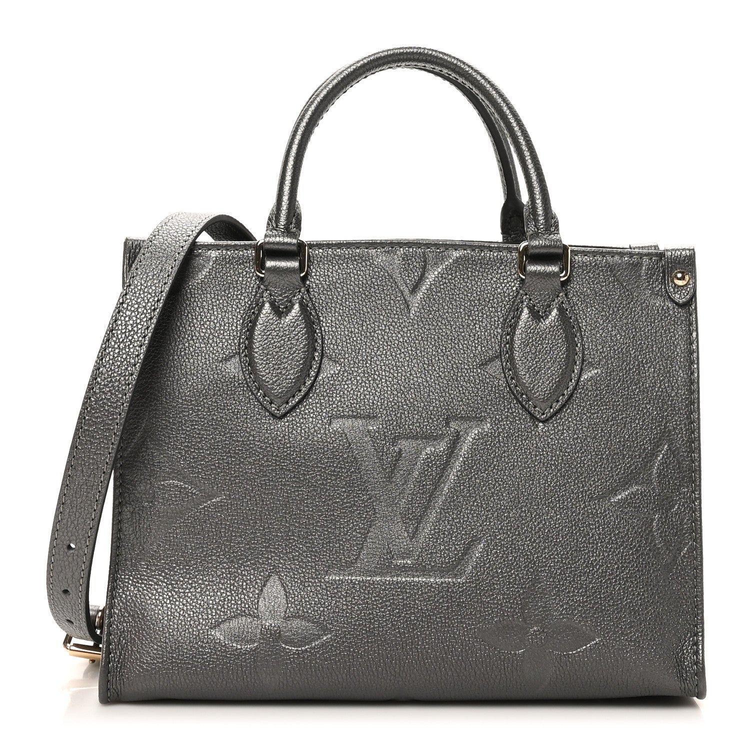 Louis Vuitton Metallic Empreinte Monogram Giant Onthego PM Gun Metal