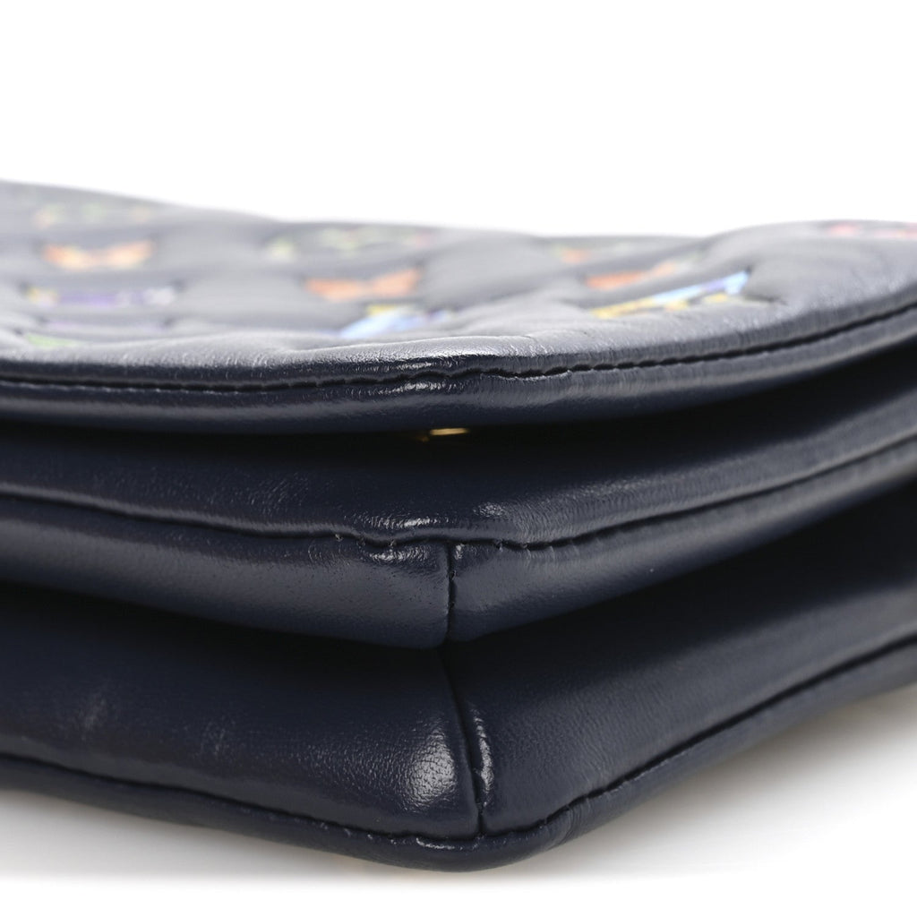 Louis Vuitton Lambskin Embossed Monogram LV Garden Pochette Coussin Navy