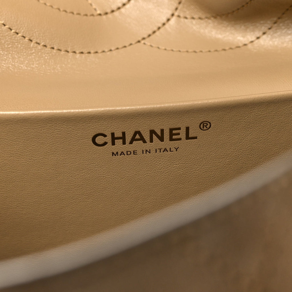 Chanel Suede Calfskin Small Souplissimo Maxi Flap Dark Beige