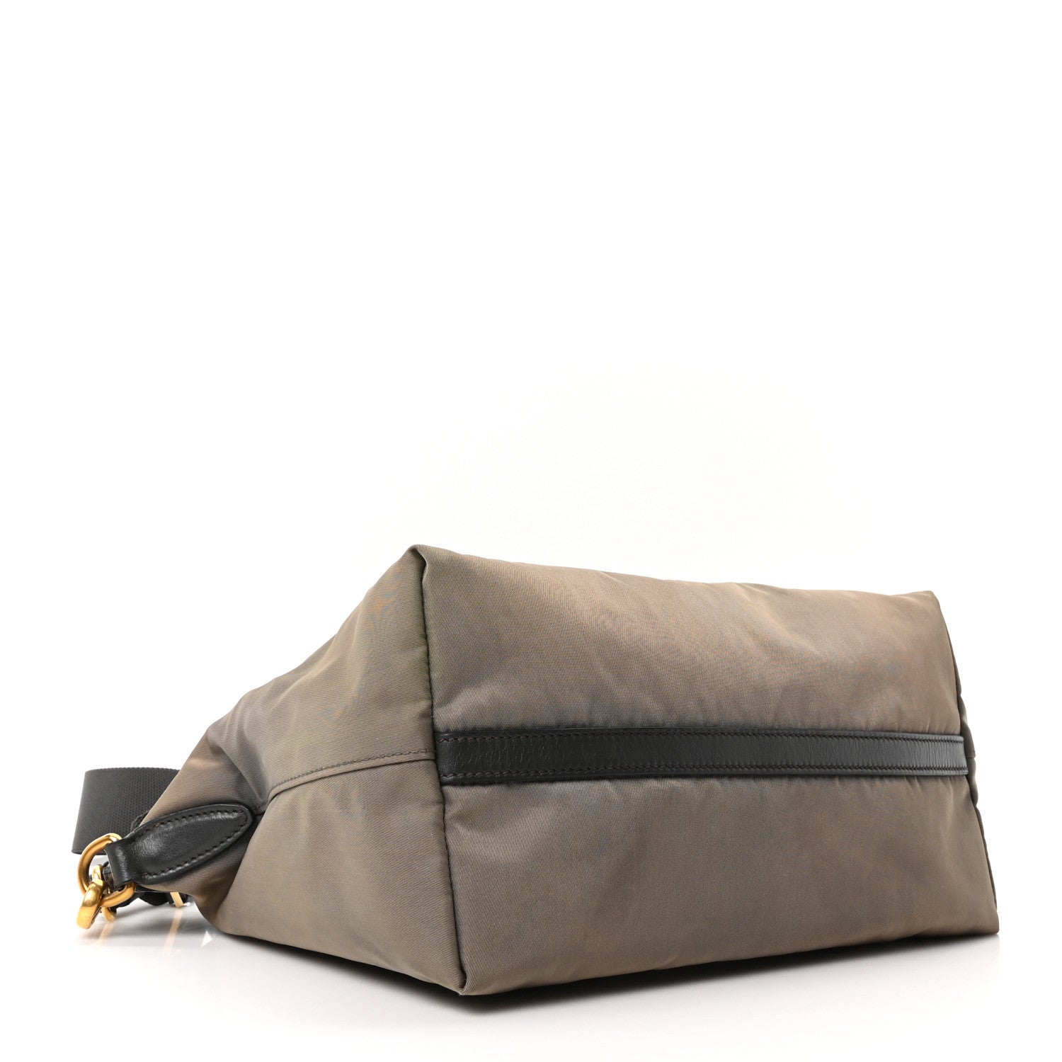 Prada Tessuto Nylon Soft Calf Shopping Tote Ardesia