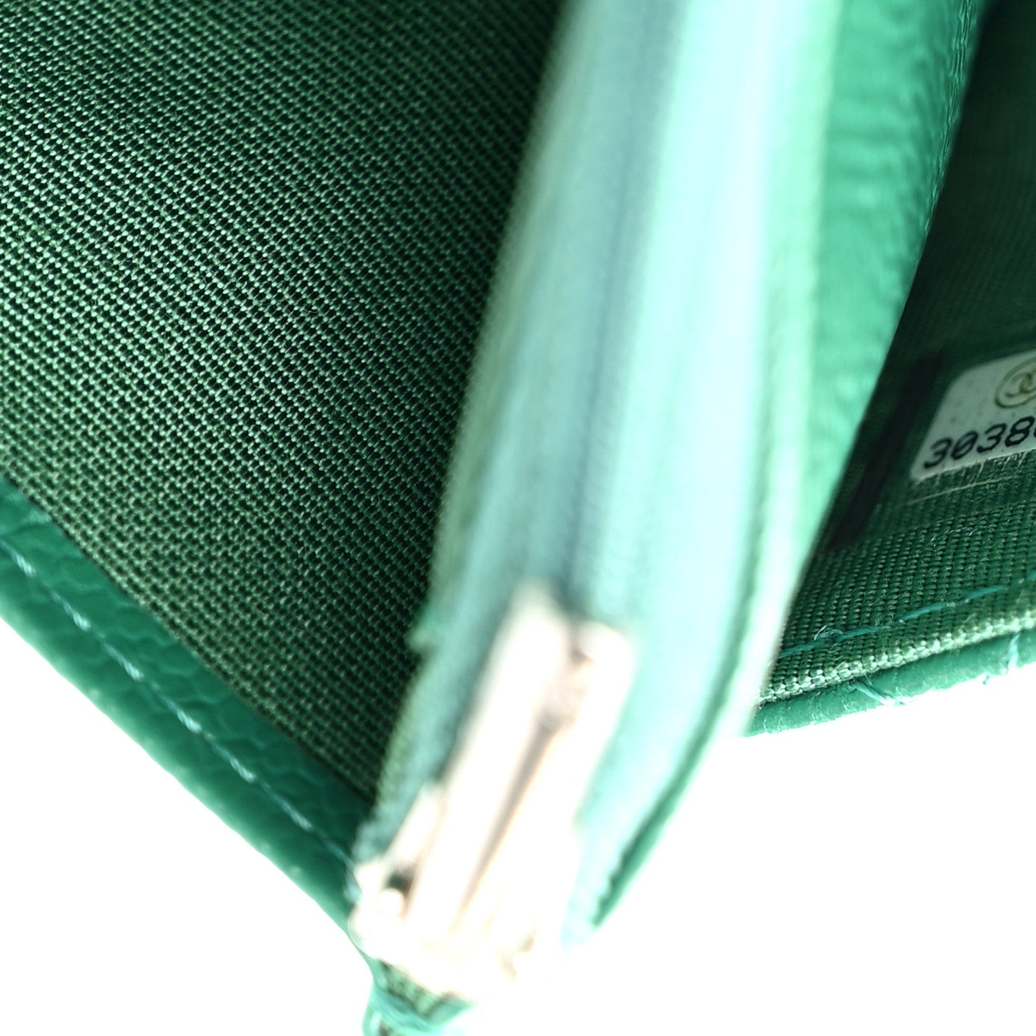 Chanel Caviar Quilted Wallet On Chain WOC Green