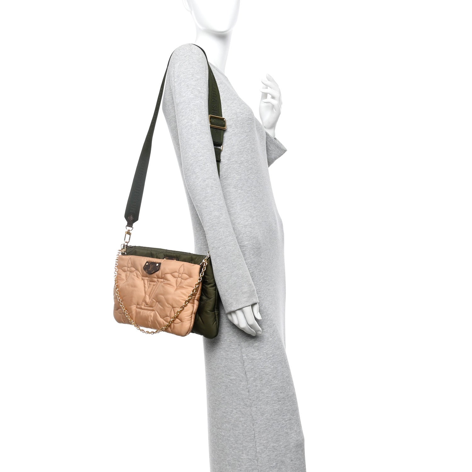 Louis Vuitton Econyl Monogram Pillow Maxi Multi Pochette Accessories Kaki Beige
