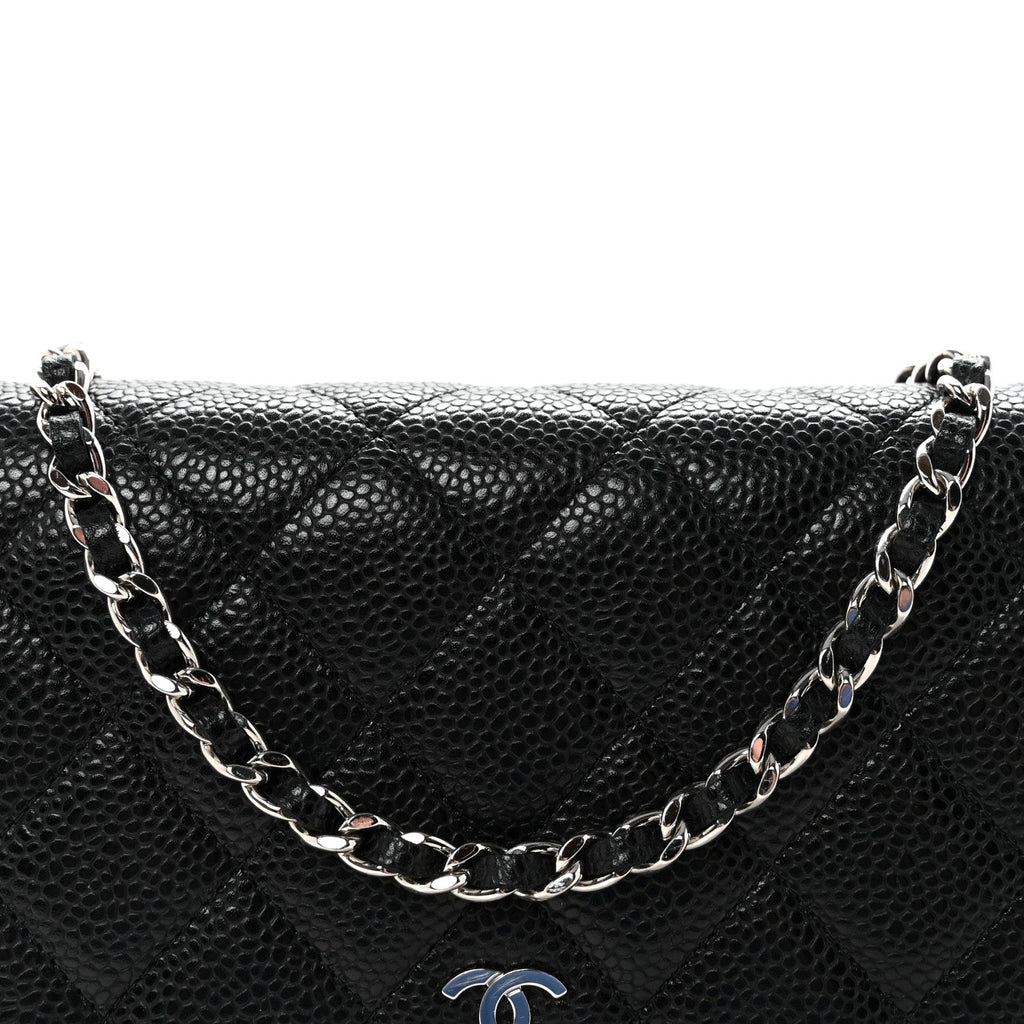 Chanel Caviar Quilted Wallet on Chain WOC Black