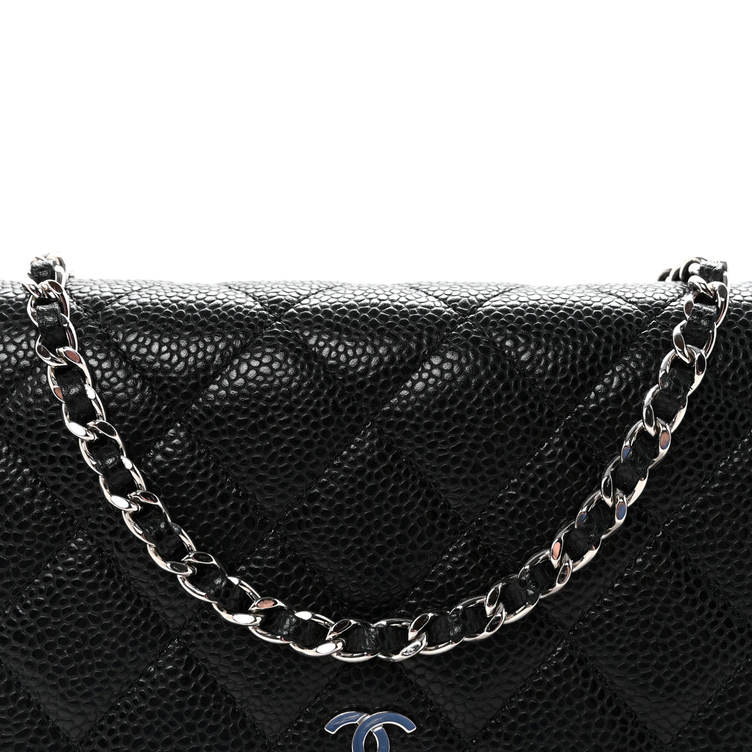 Chanel Caviar Quilted Wallet on Chain WOC Black