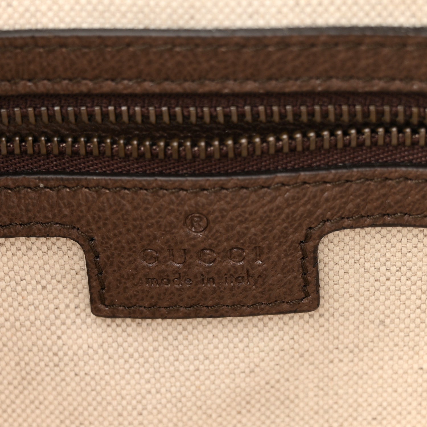 Gucci GG Supreme Monogram Textured Dollar Calfskin Web Ophidia Wristlet Shoulder Bag Beige Ebony New Acero