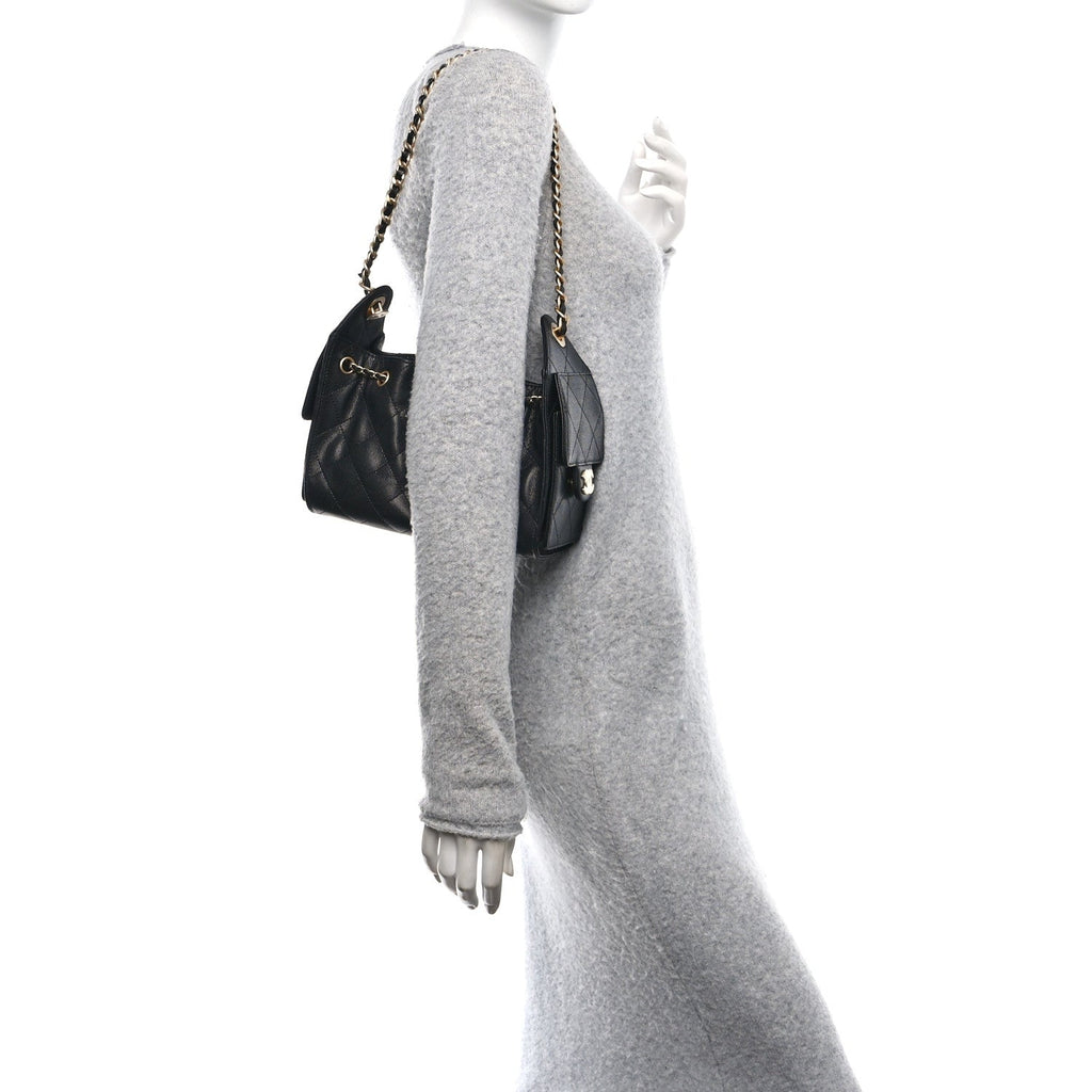 Chanel Caviar Quilted Mini Chanel 25 Handbag Black