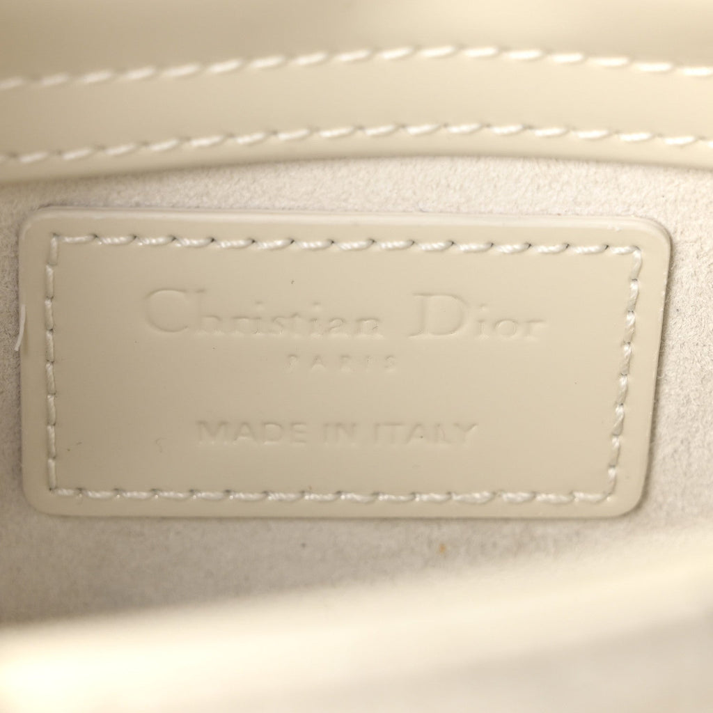 Christian Dior Patent Cannage Micro Lady D-Joy Latte