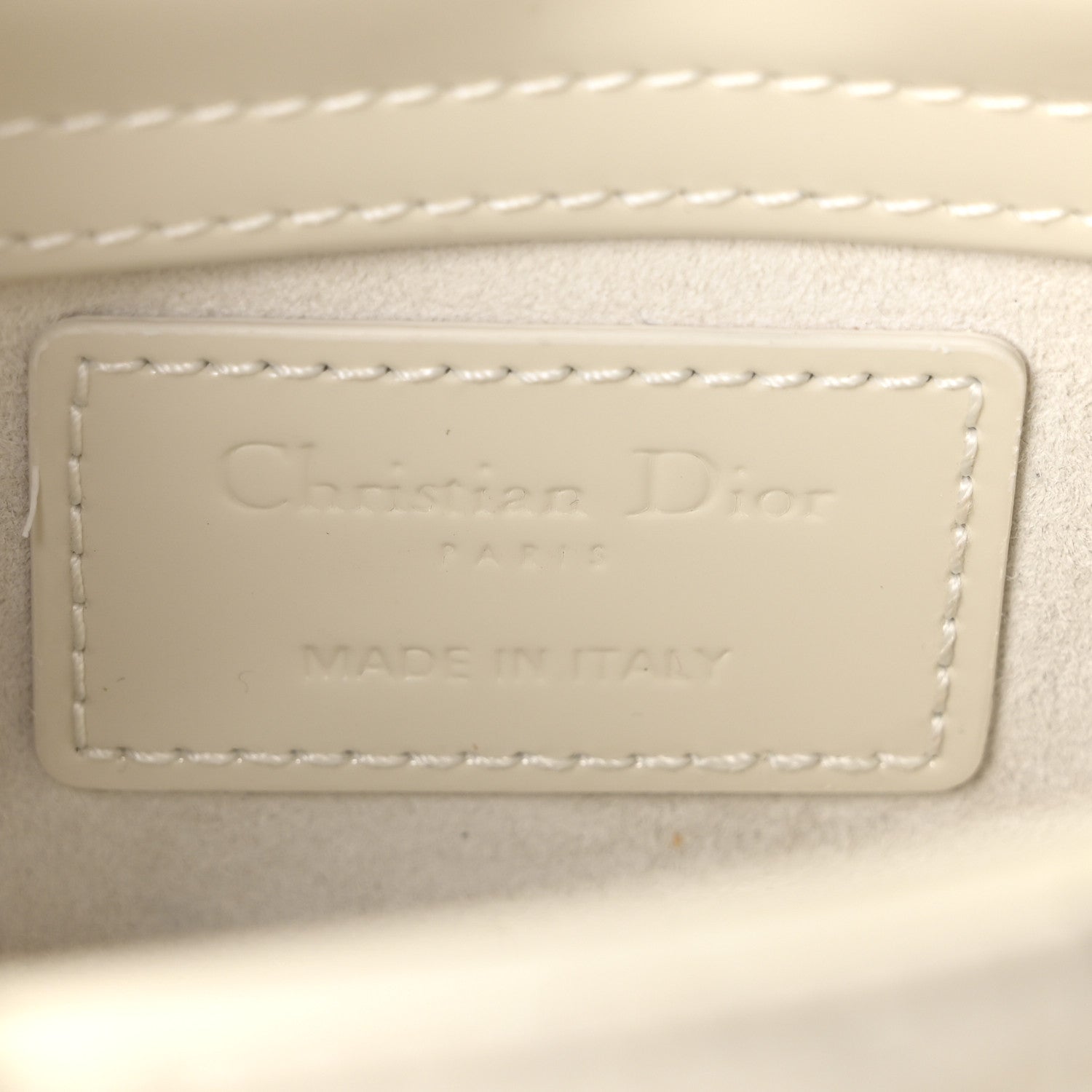 Christian Dior Patent Cannage Micro Lady D-Joy Latte