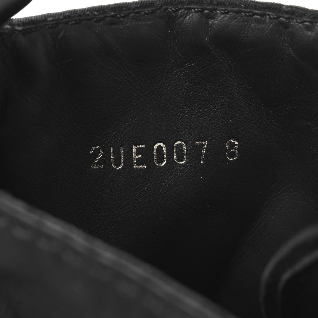 Prada Spazzolato Rois Re-Nylon Metal Triangle Logo Monolith Pouch Pocket 55mm Boots 38 Black