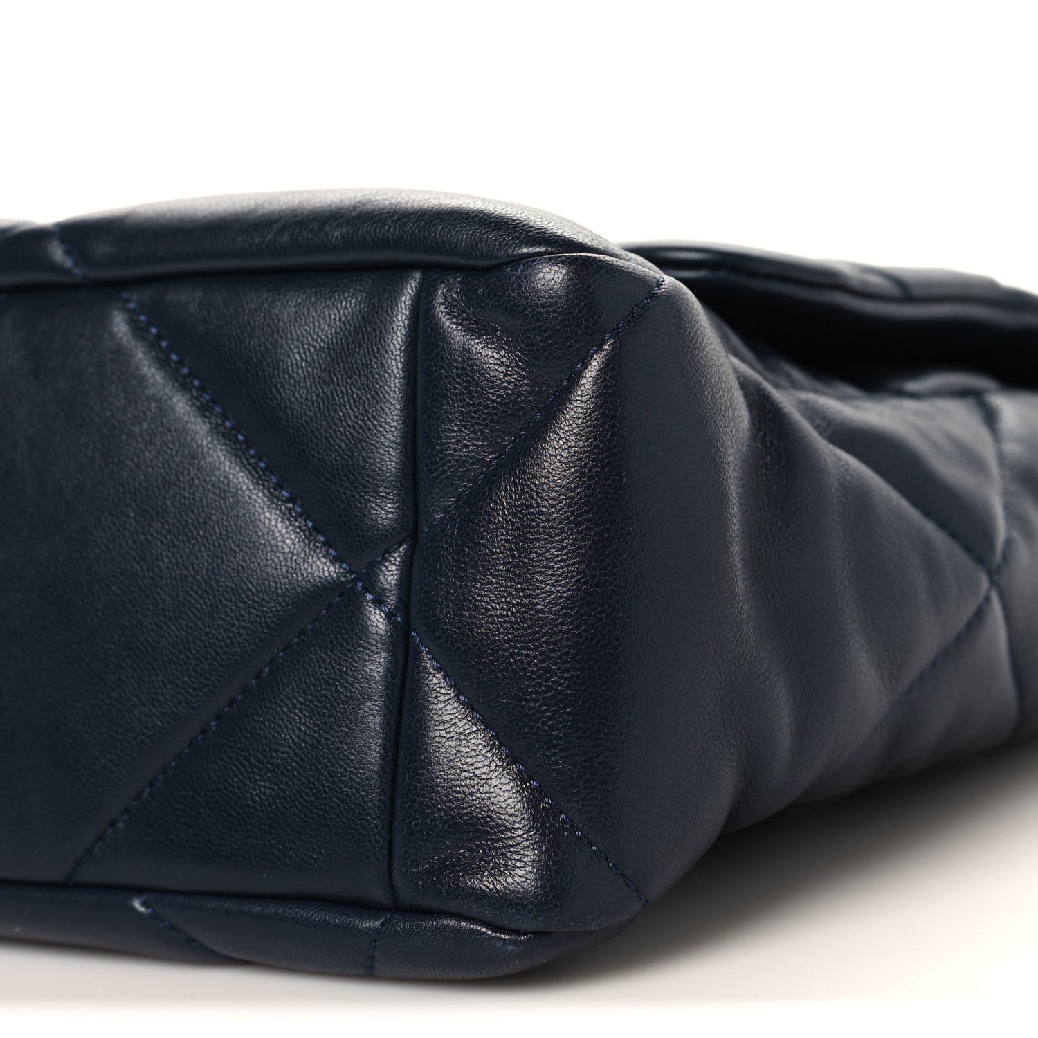 Chanel Lambskin Quilted Large Chanel 19 Flap Navy Blue
