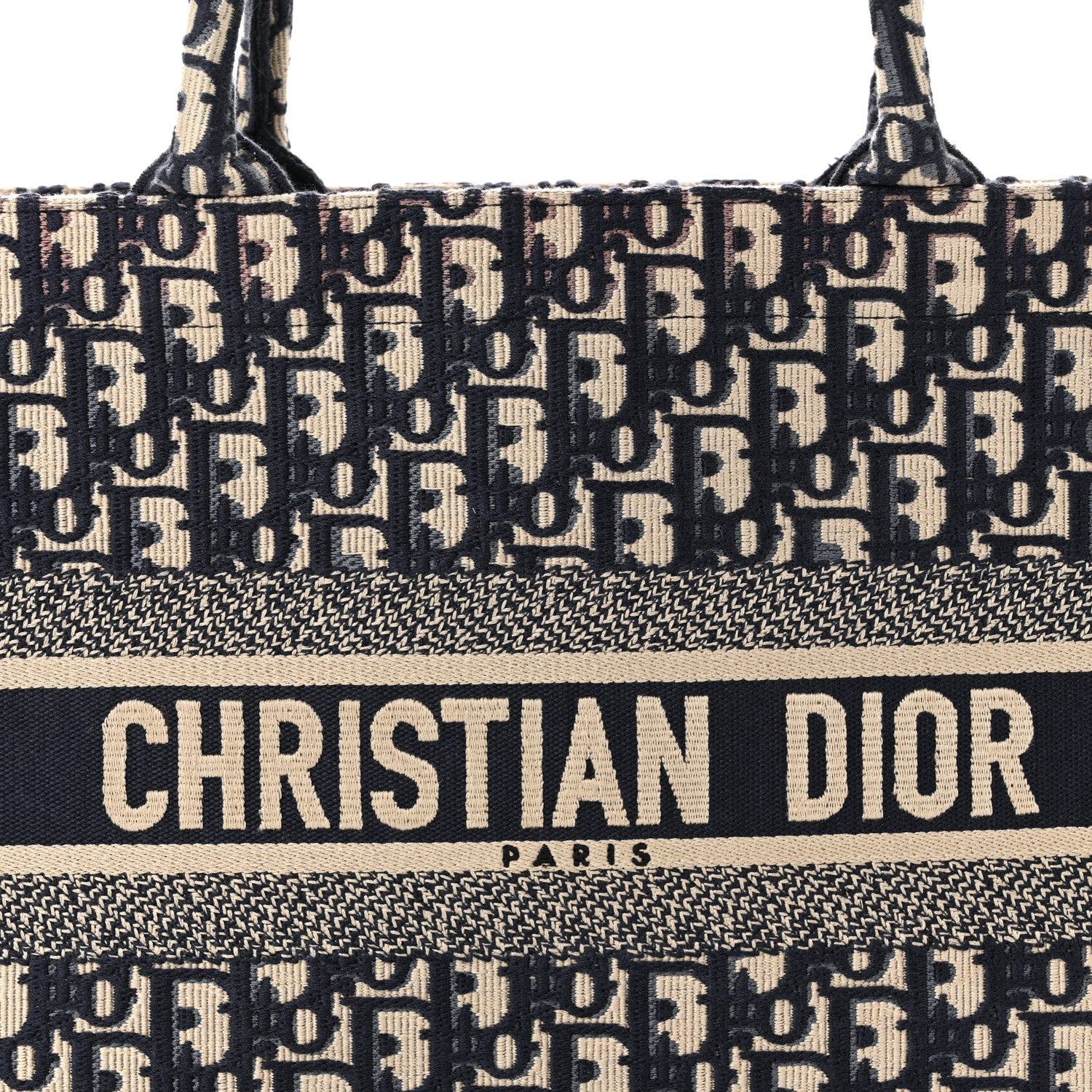 Christian Dior Oblique Medium Book Tote Blue Multicolor