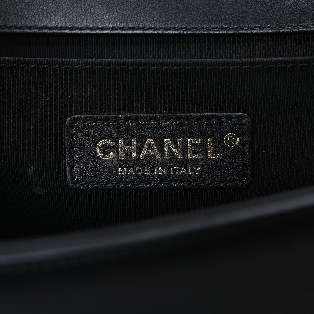 Chanel Lambskin Quilted Medium Boy Flap Black