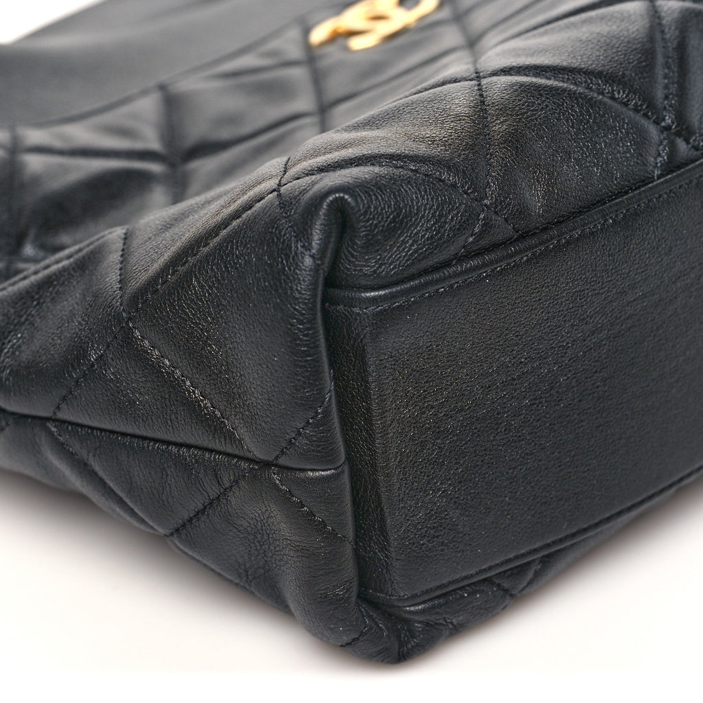 Chanel Calfskin Quilted Close To Me Hobo Black