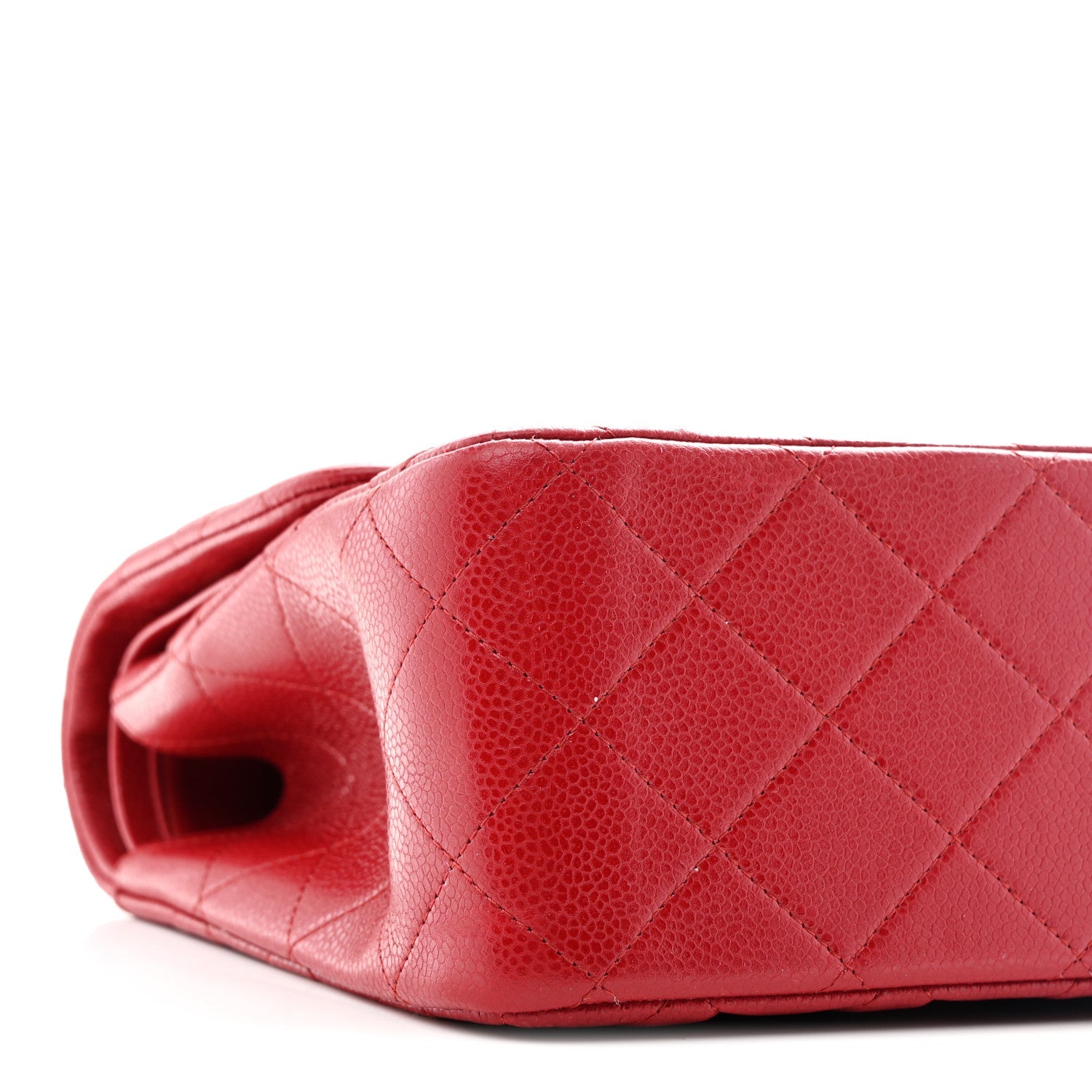 Chanel Caviar Quilted Jumbo Double Flap Red