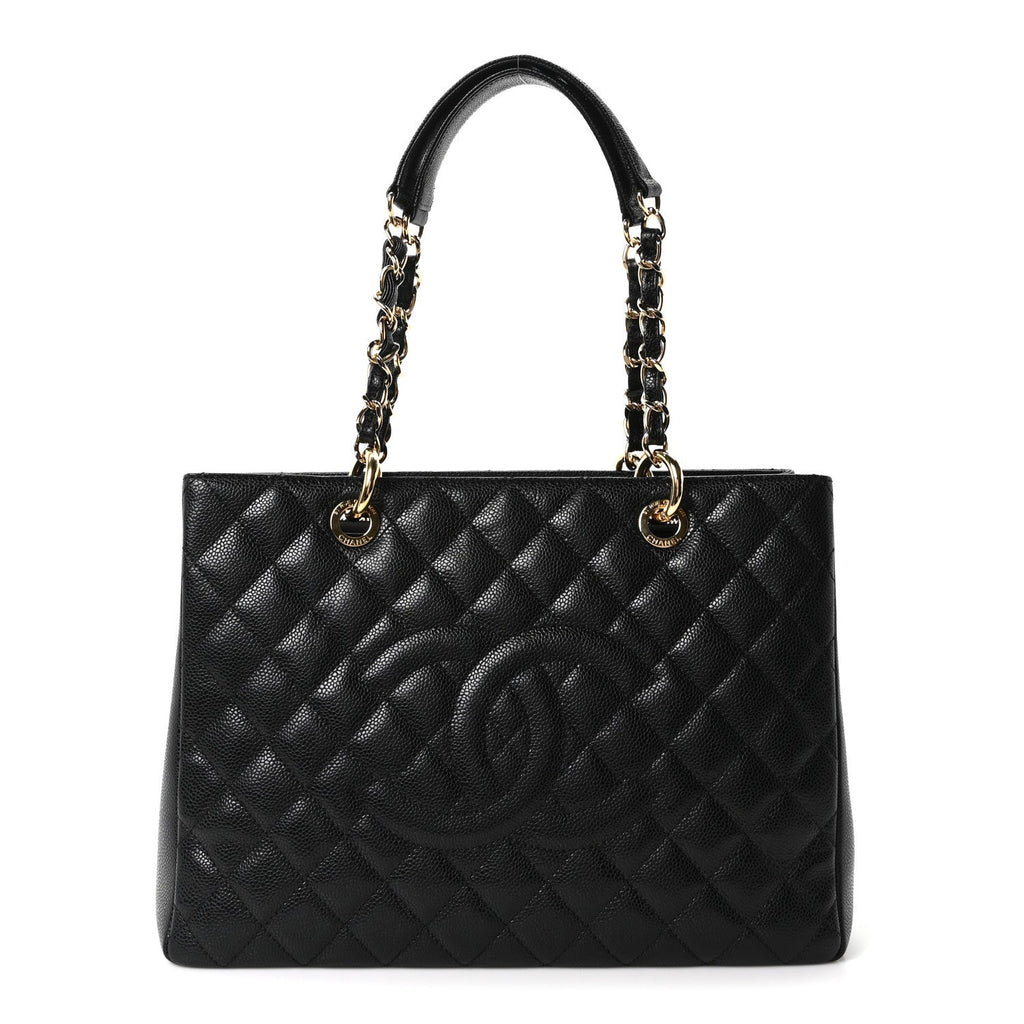 Chanel Caviar Quilted Grand Shopping Tote GST Black