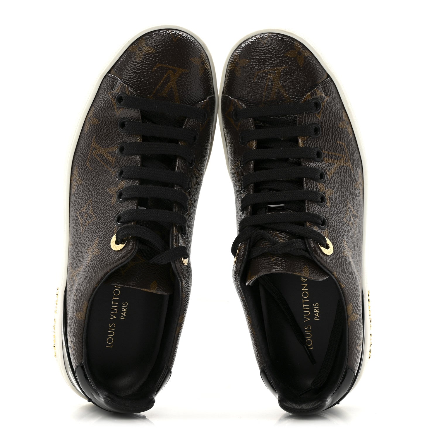 Louis Vuitton Patent Monogram Frontrow Sneakers 36.5
