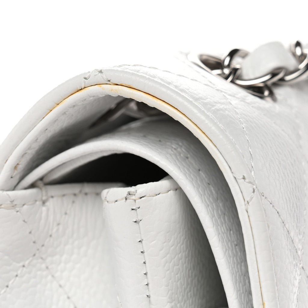 Chanel Caviar Quilted Medium Double Flap White