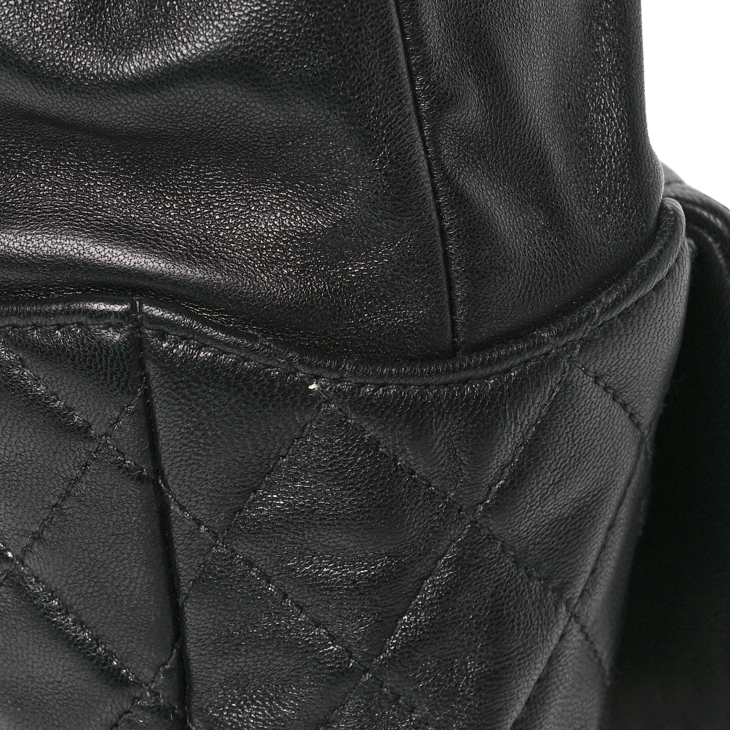 Chanel Lambskin Quilted Large In Seoul Backpack Black