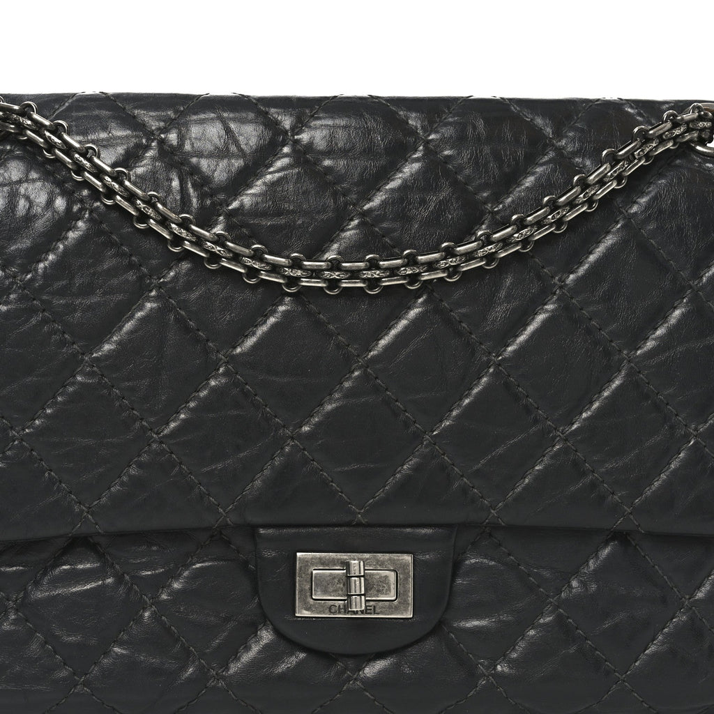 Chanel Aged Calfskin Quilted 2.55 Reissue 226 Flap Grey