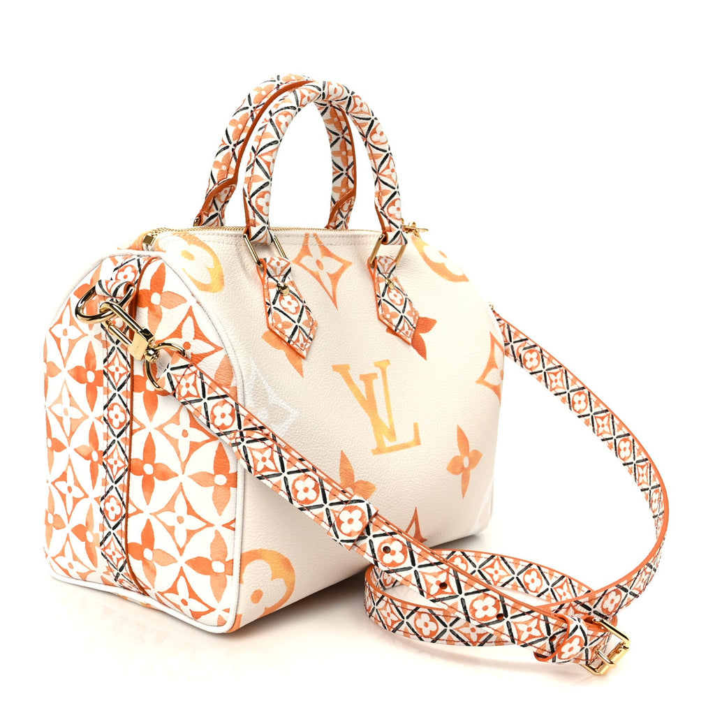 Louis Vuitton Monogram Giant By The Pool 2.0 Speedy Bandouliere 25 Apricot