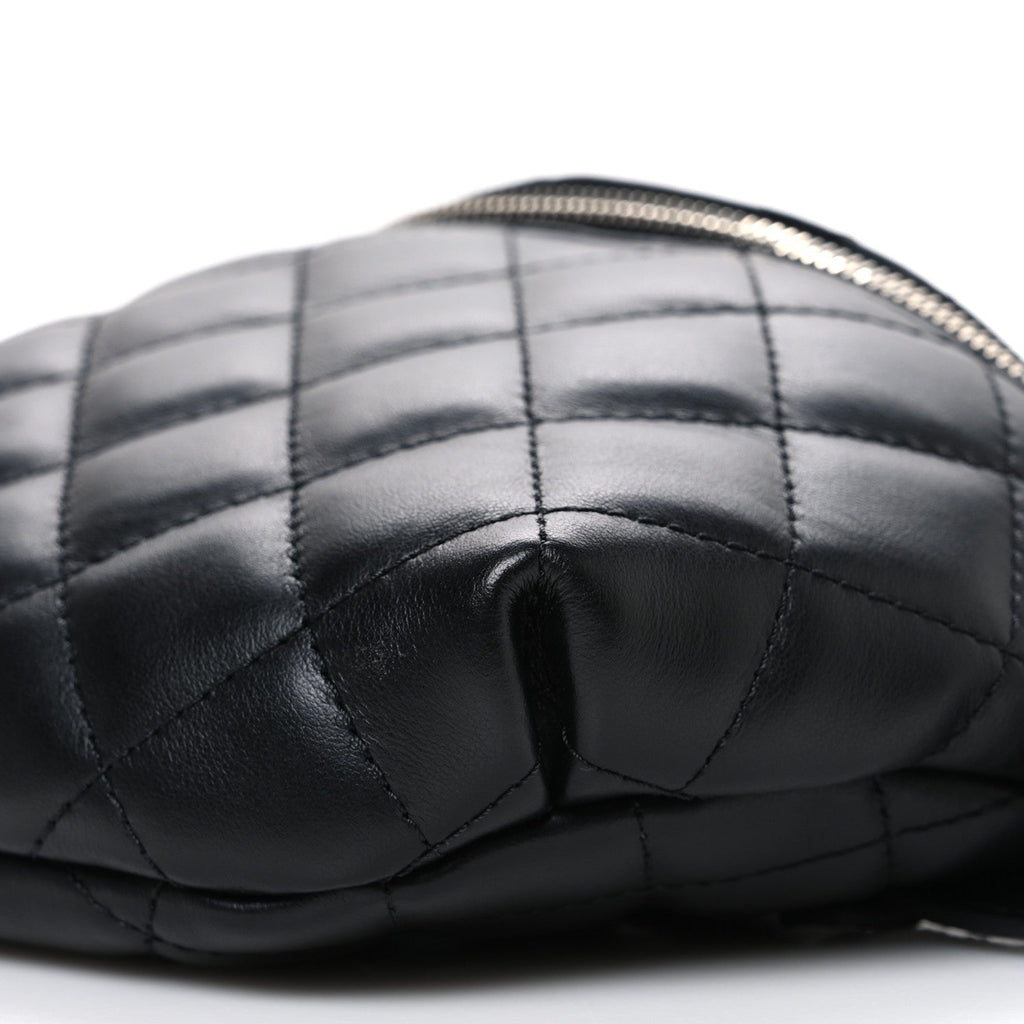 Chanel Lambskin Quilted Waist Belt Bag Black