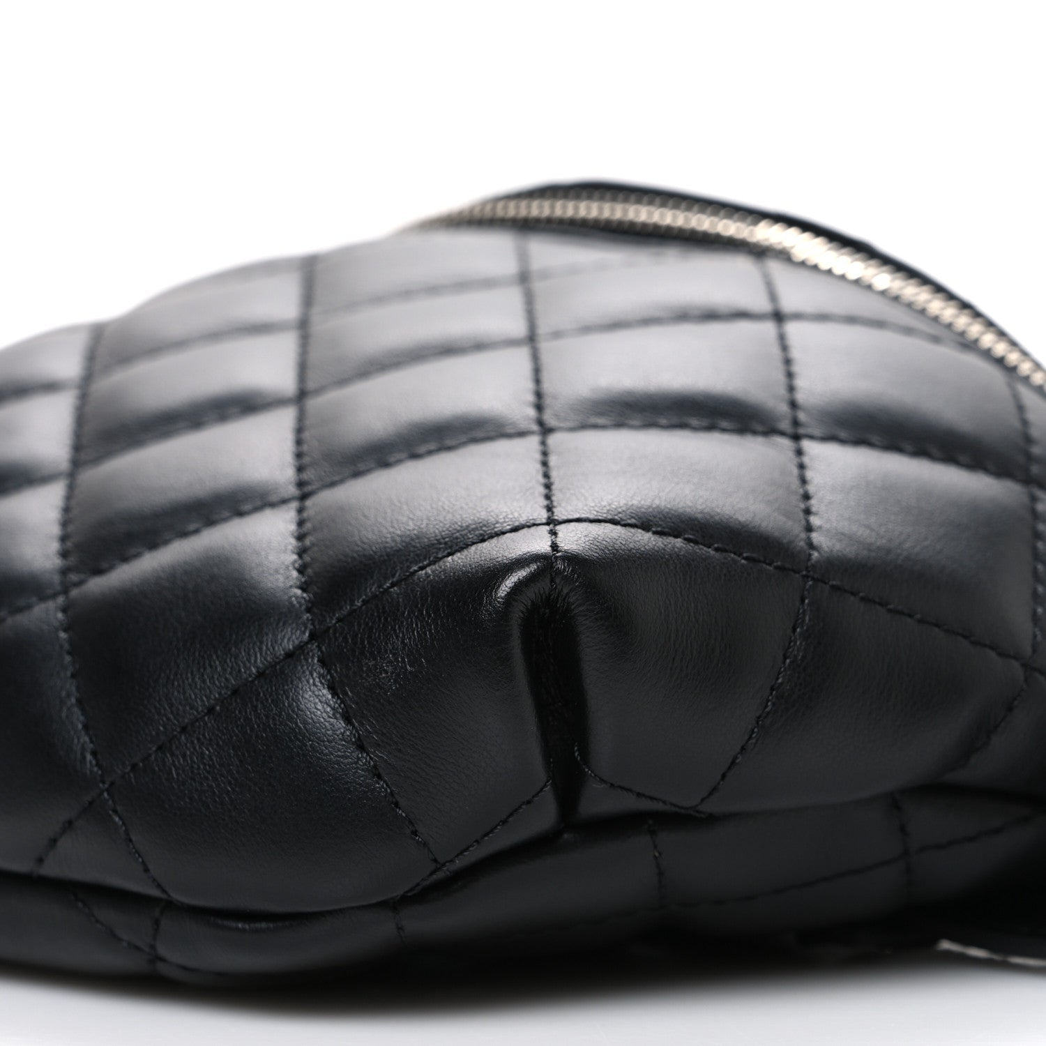 Chanel Lambskin Quilted Waist Belt Bag Black