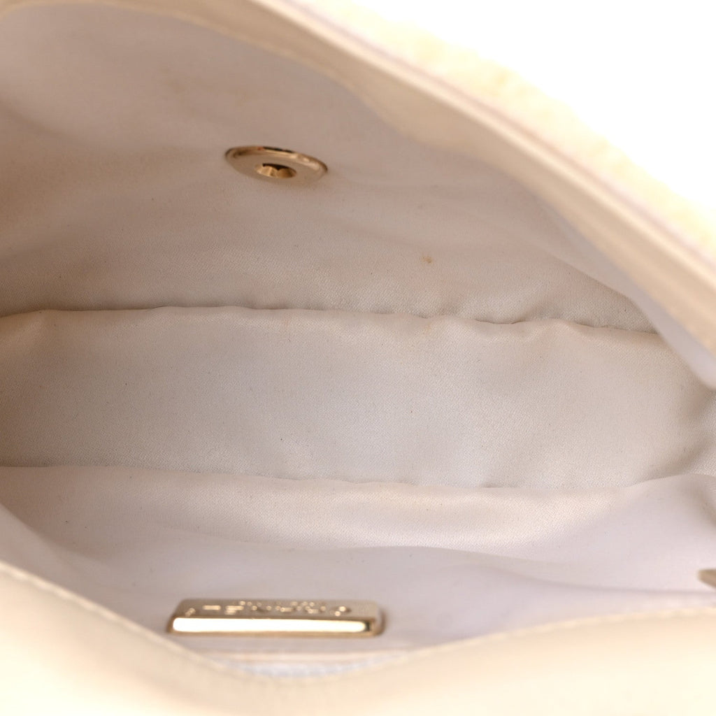 Chanel Sequin Small Single Flap White
