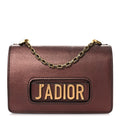 Christian Dior Metallic Calfskin J'Adior Chain Flap Bag Noisette